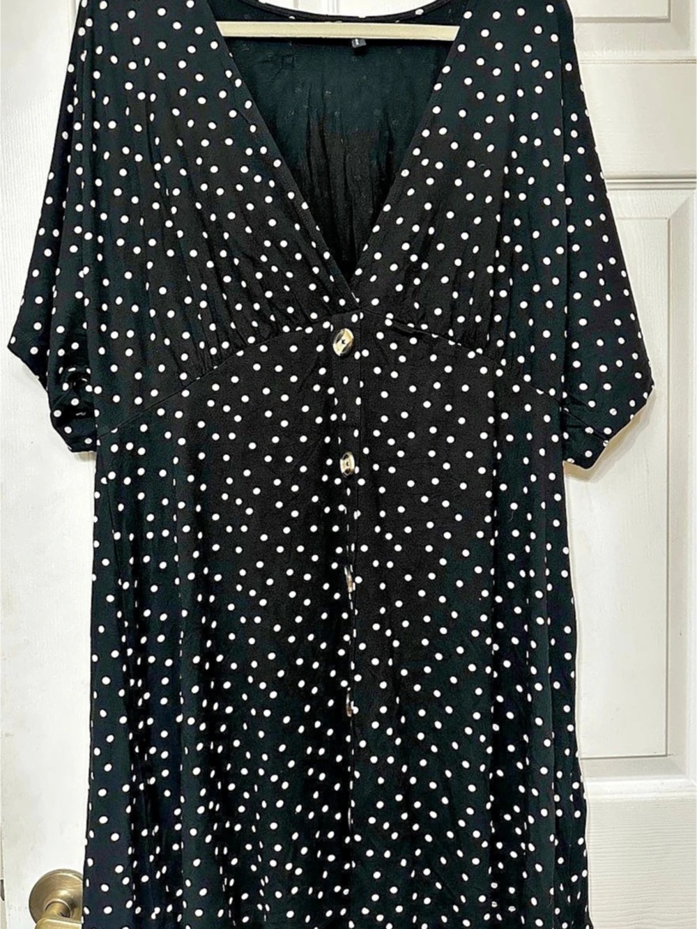 ASOS DESIGN Curve Polka Dot Dress in Black & White US 16 NWT